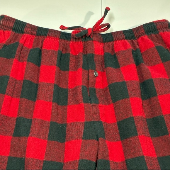 L.L. Bean Flannel Pajamas Men’s Buffalo Check Red Navy Blue XL - Picture 5 of 7